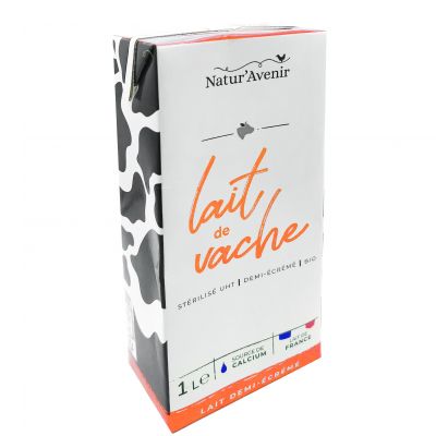 Lait Demi Ecreme Delactose Brique Lt