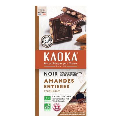 Kaoka Noir Amandes Entieres 180g