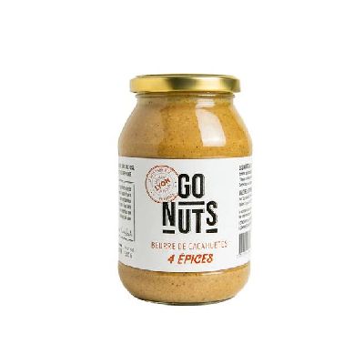 Beurre Cacahuete 4 Epices 500 G. Go Nuts